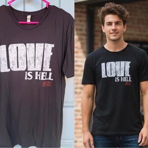 Ryan Adams "Love Is Hell" 2024 Tour T-Shirt Adult L Large Black Band Tee